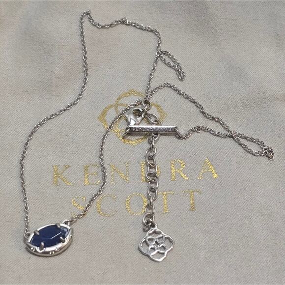 Kendra Scott Cobalt Blue and Silver Necklace - Picture 2 of 7